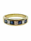 14K Sapphire Diamond Ring