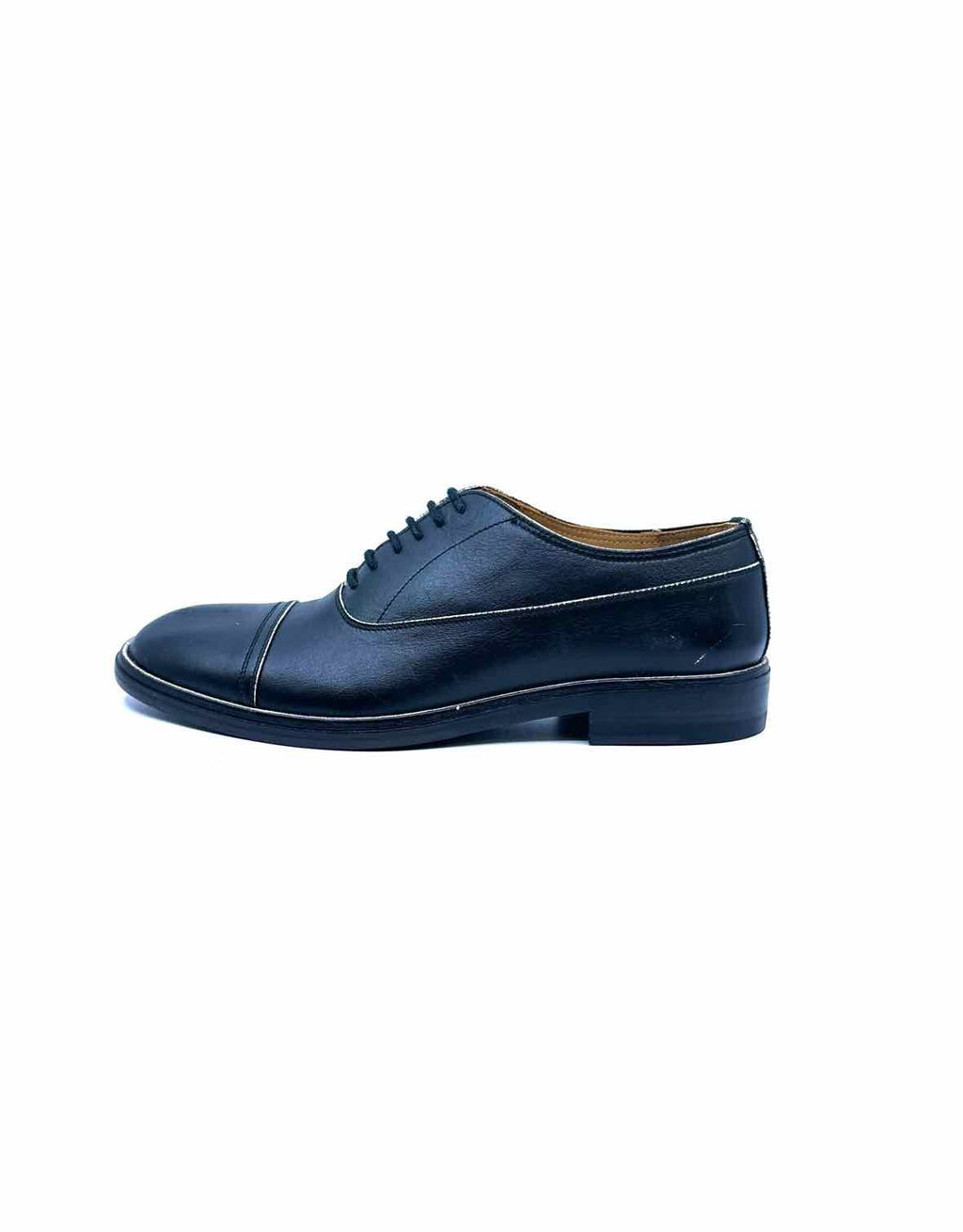 MARTIN MARGIELA Size 6.5 Black Leather Oxfords