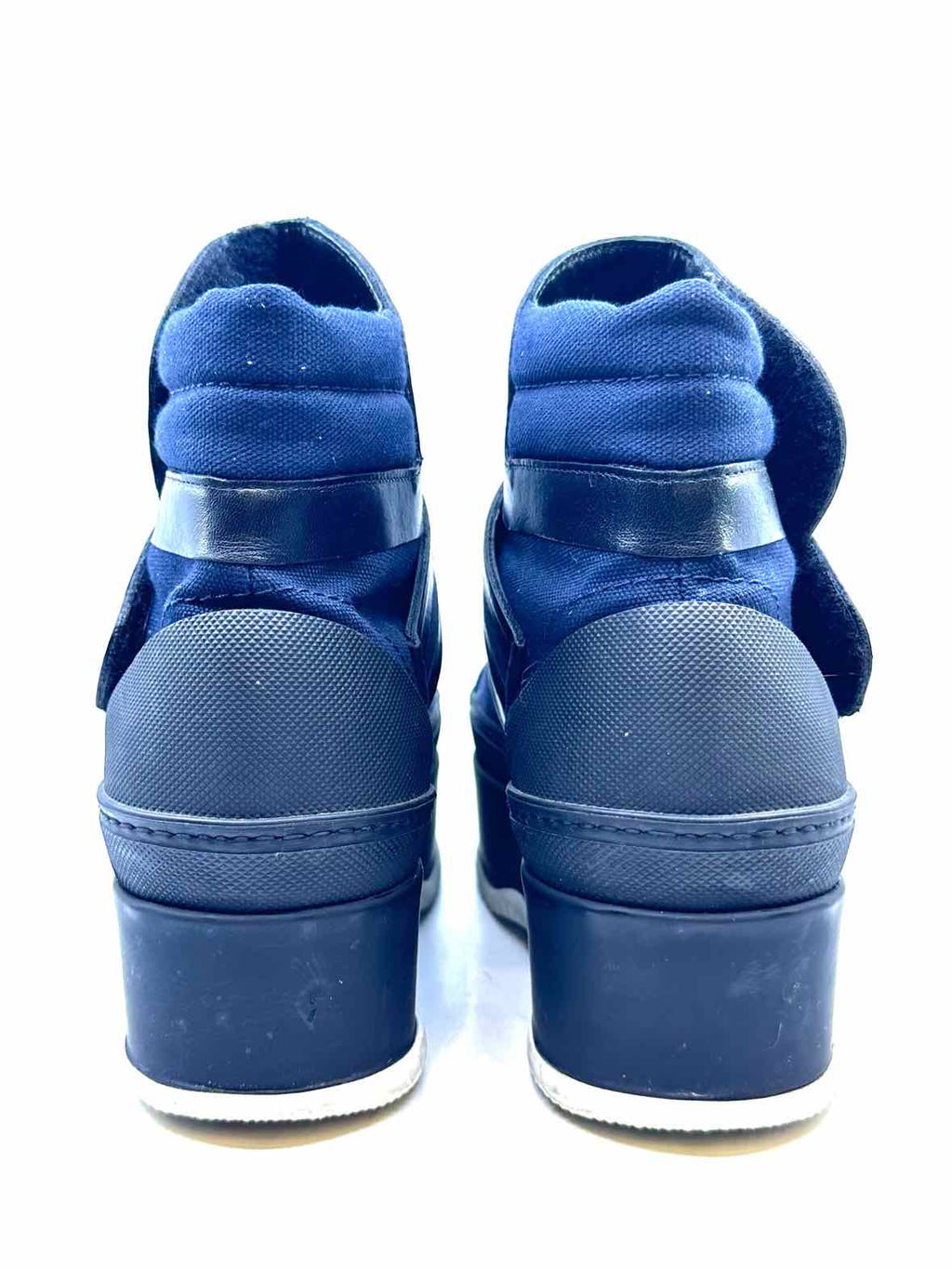 MARNI Size 11 Navy, black Canvas Ankle Boot