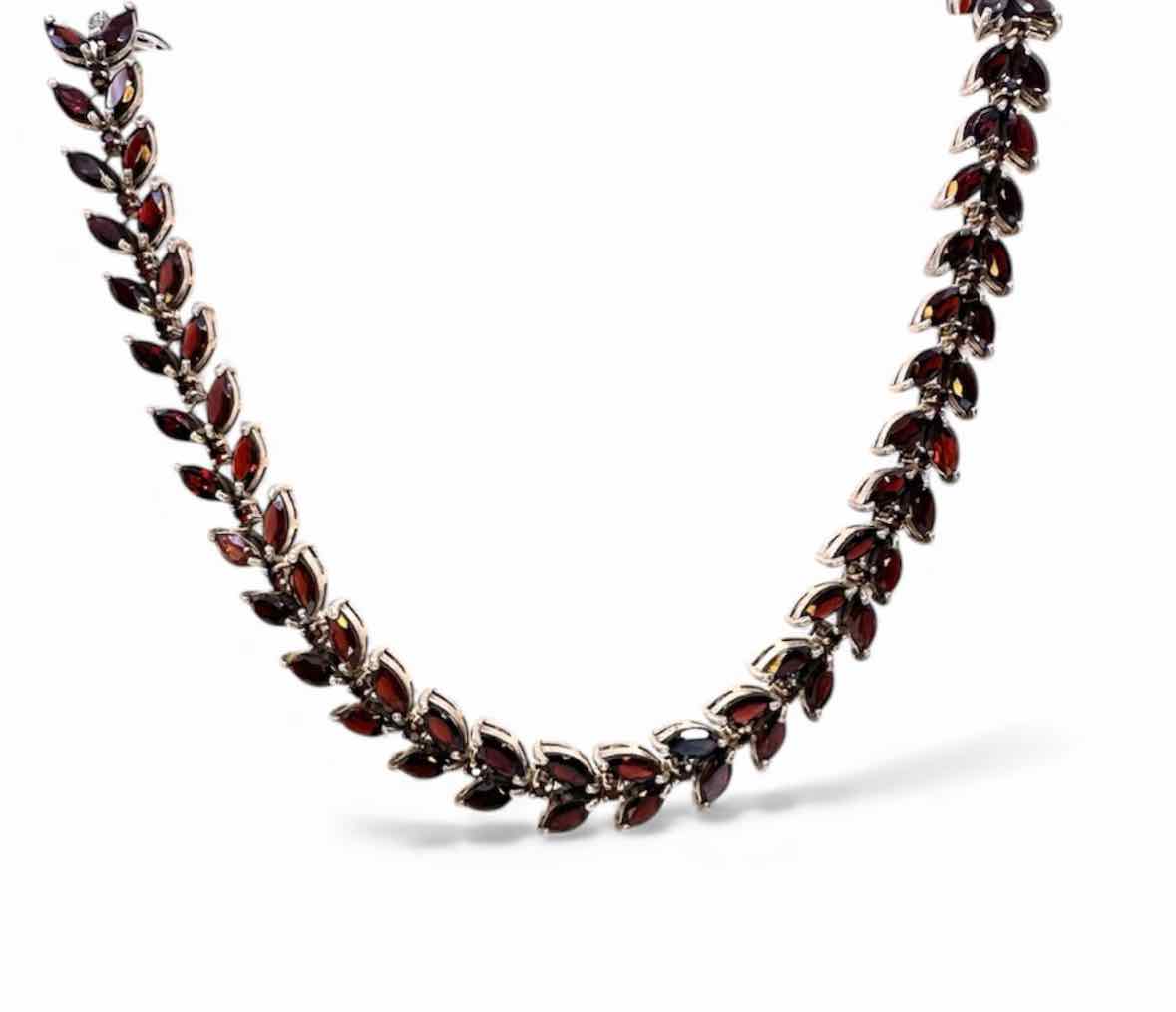Sterling Garnet Necklace