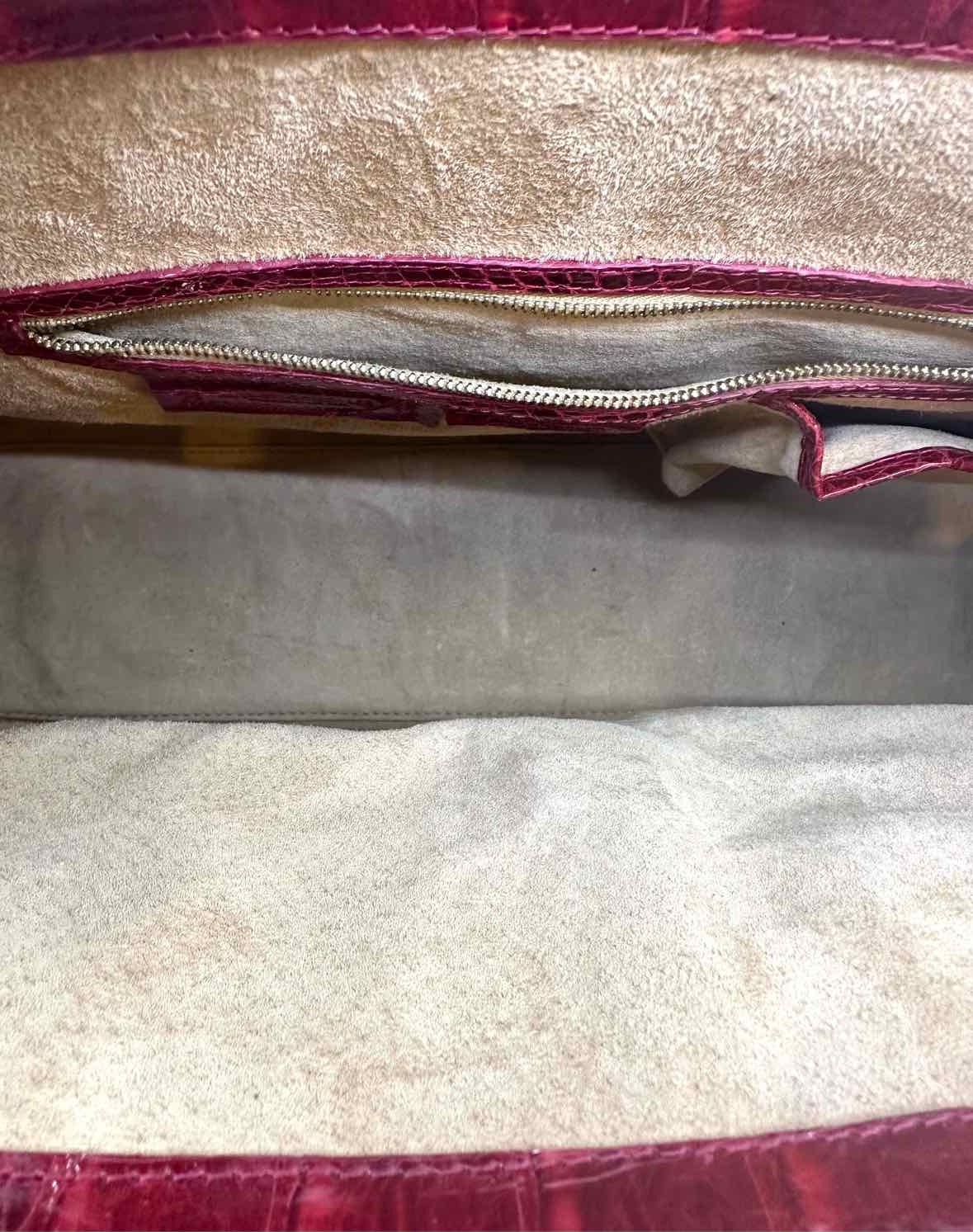 NANCY GONZALEZ Red Crocodile Handbag