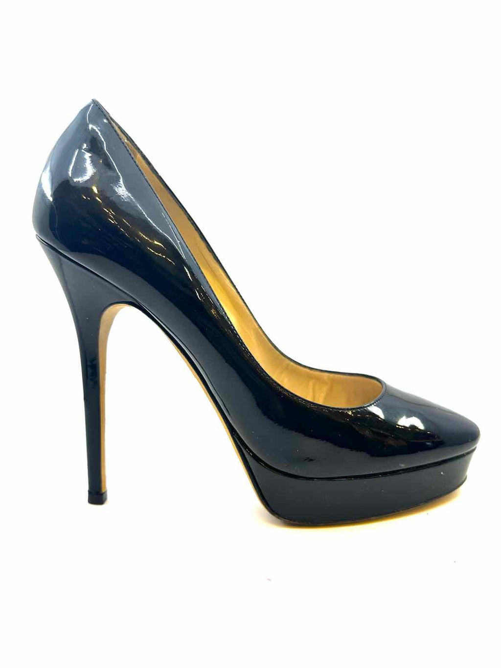 JIMMY CHOO Size 9 Black Patent Leather Solid Pumps