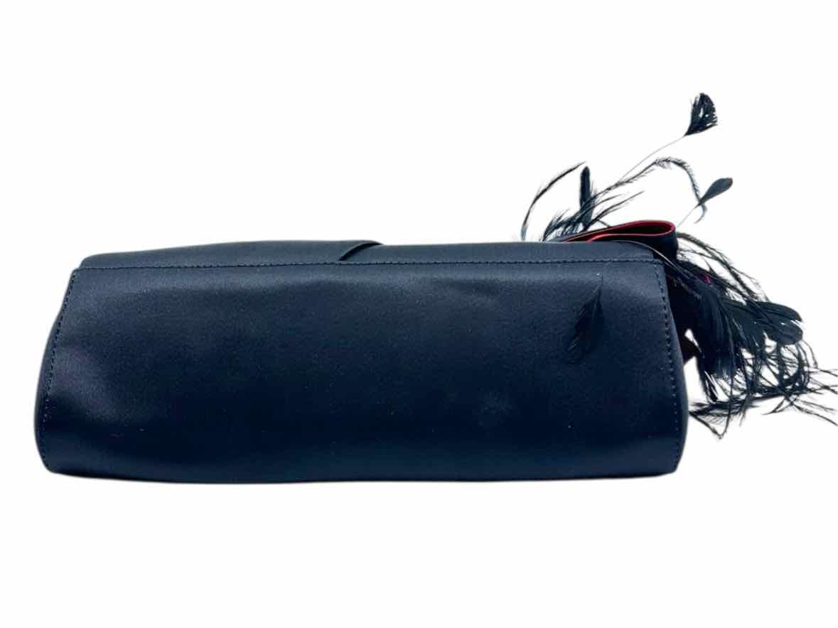 CHRISTIAN LOUBOUTIN Black Satin Clutch