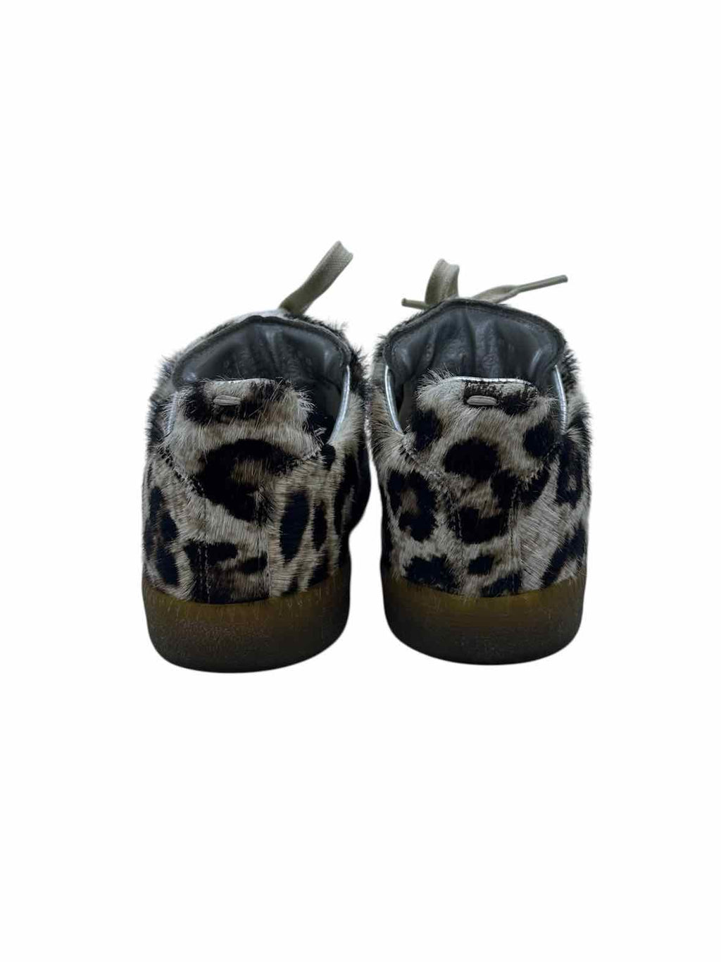MAISON MARGIELA Size 6 Black, beige PONY HAIR Animal Print Sneakers