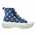 LOUIS VUITTON Size 8 Blue, white Denim Monogram Sneakers
