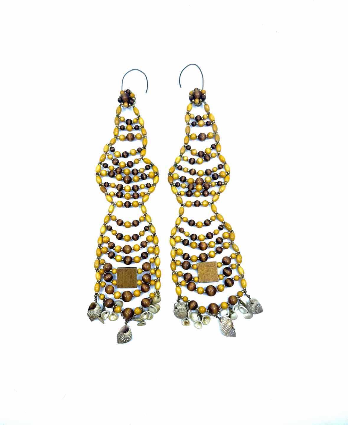 MIRIAM HASKELL Beige Clip Earrings