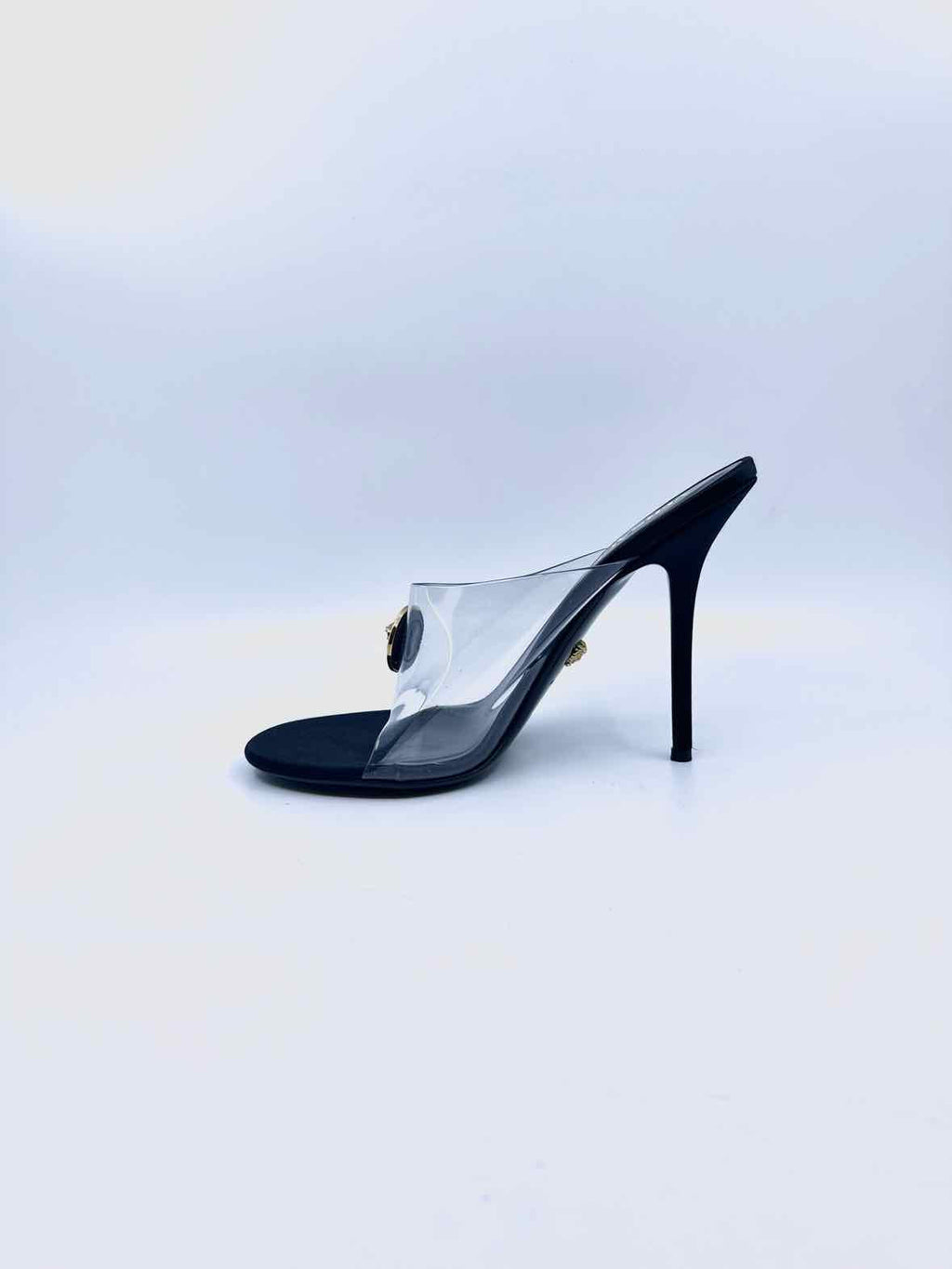 VERSACE Size 10 Black Solid Mules