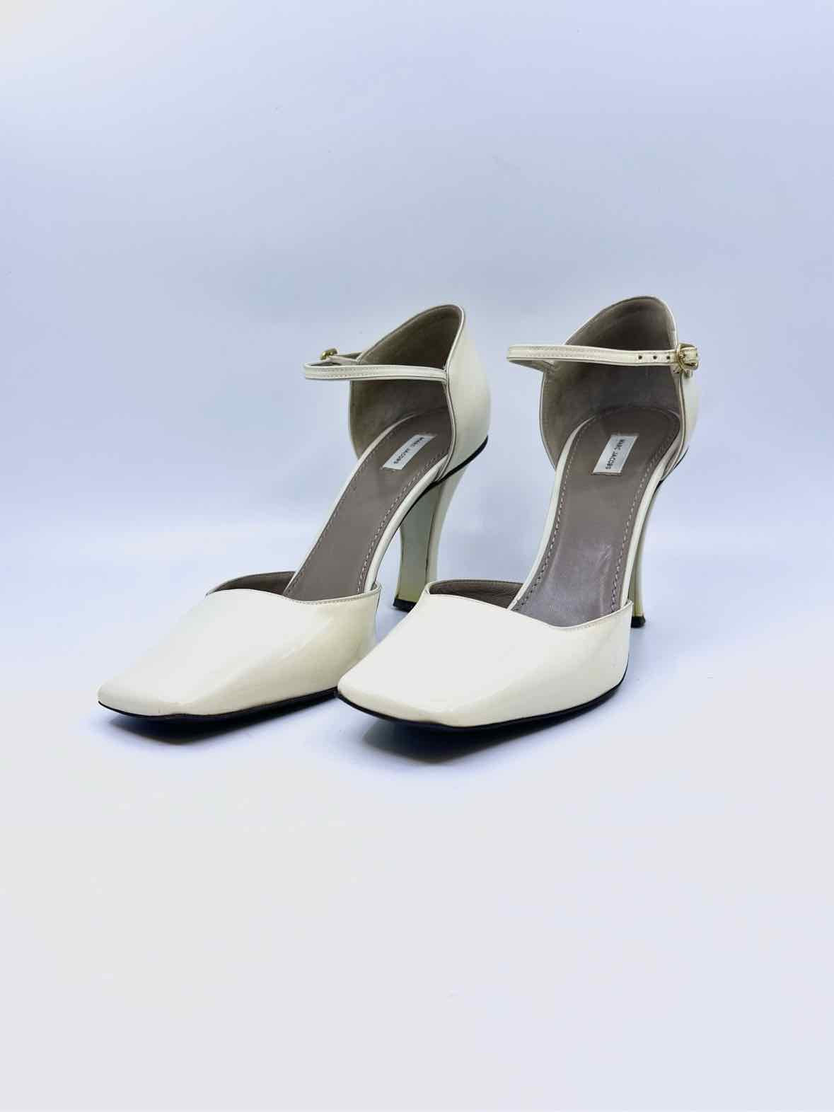 MARC JACOBS Size 8 Cream Patent Leather Solid Pumps