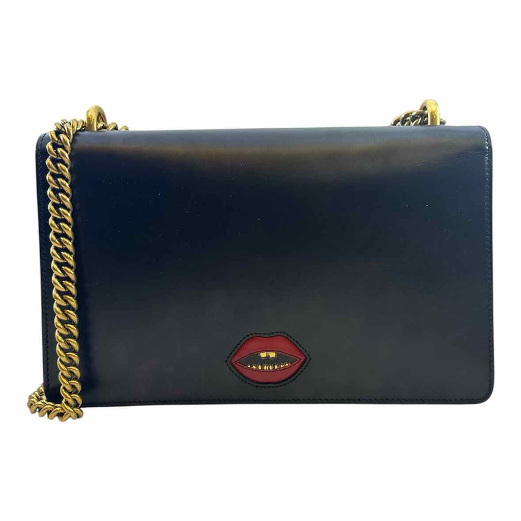 GUCCI Red, black Leather hearts Handbag