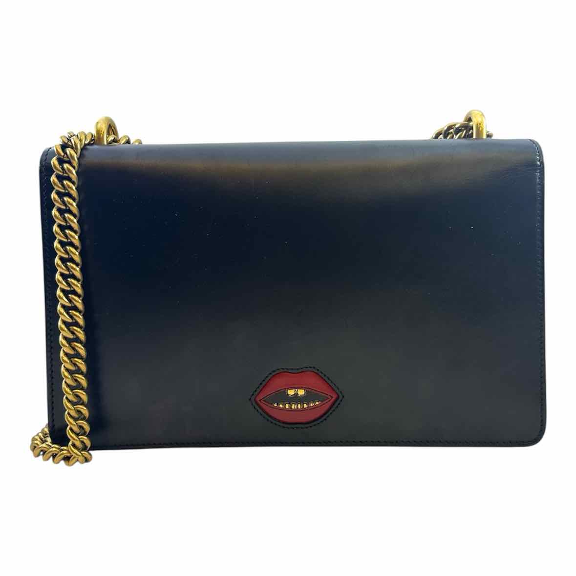 GUCCI Red, black Leather hearts Handbag