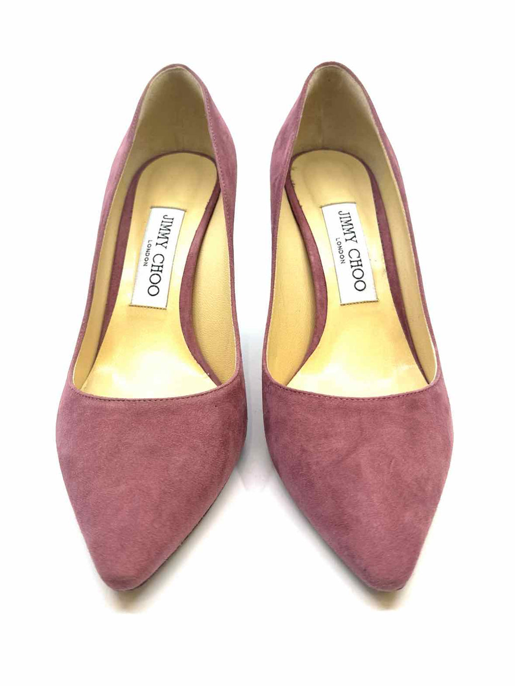 JIMMY CHOO Romy Size 7 Mauve Suede Solid Pumps