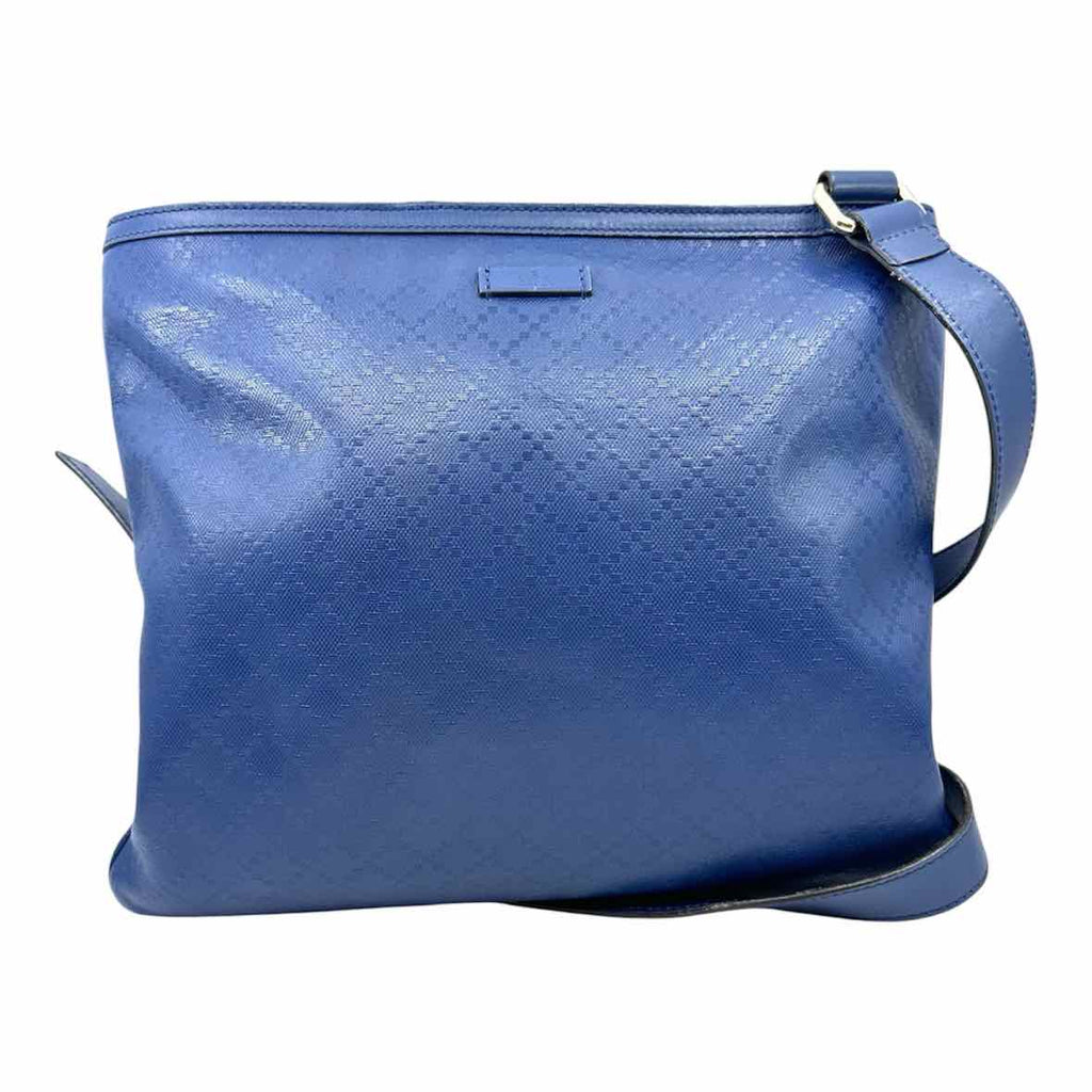 GUCCI Blue Leather Diamond Handbag