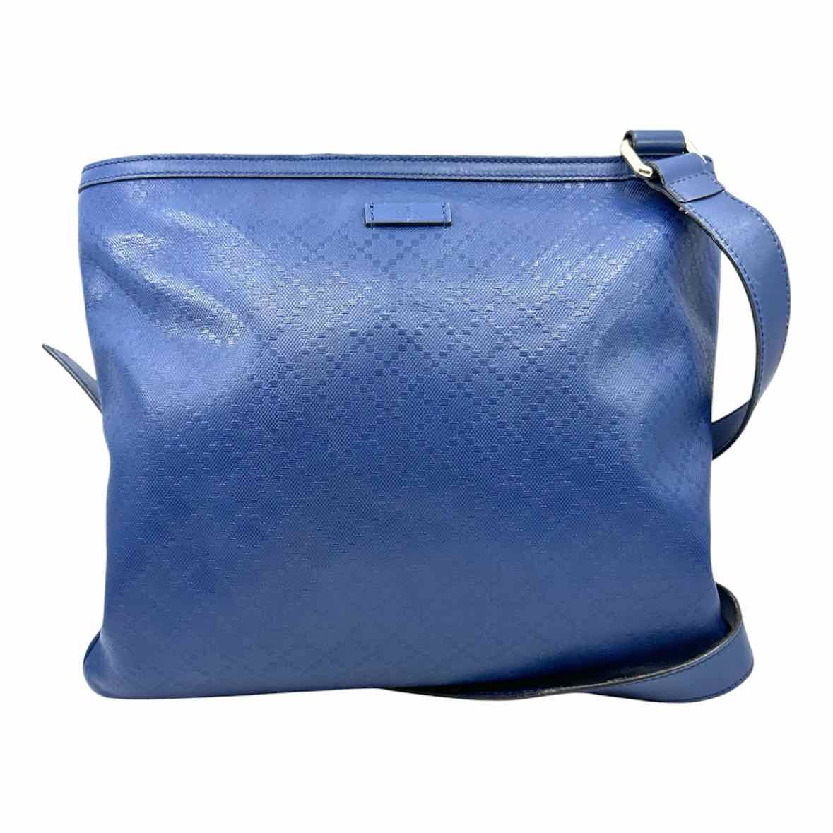GUCCI Blue Leather Diamond Handbag