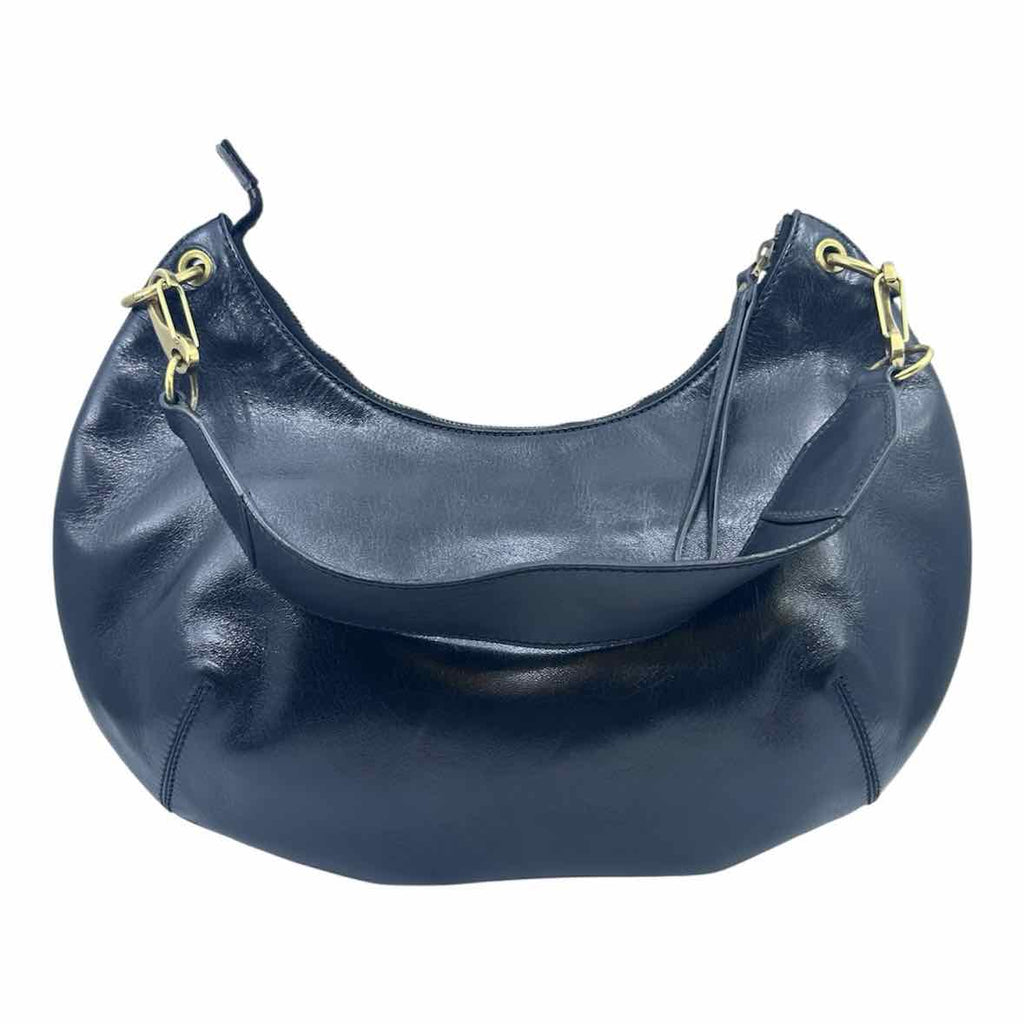 GUCCI Black Leather Solid Handbag