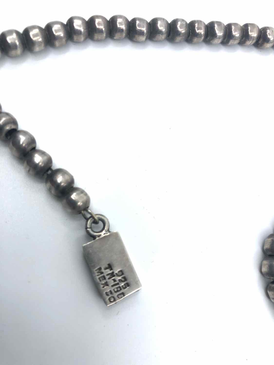 MEXICO 1950's Navajo Sterling Silver Turquoise Necklace