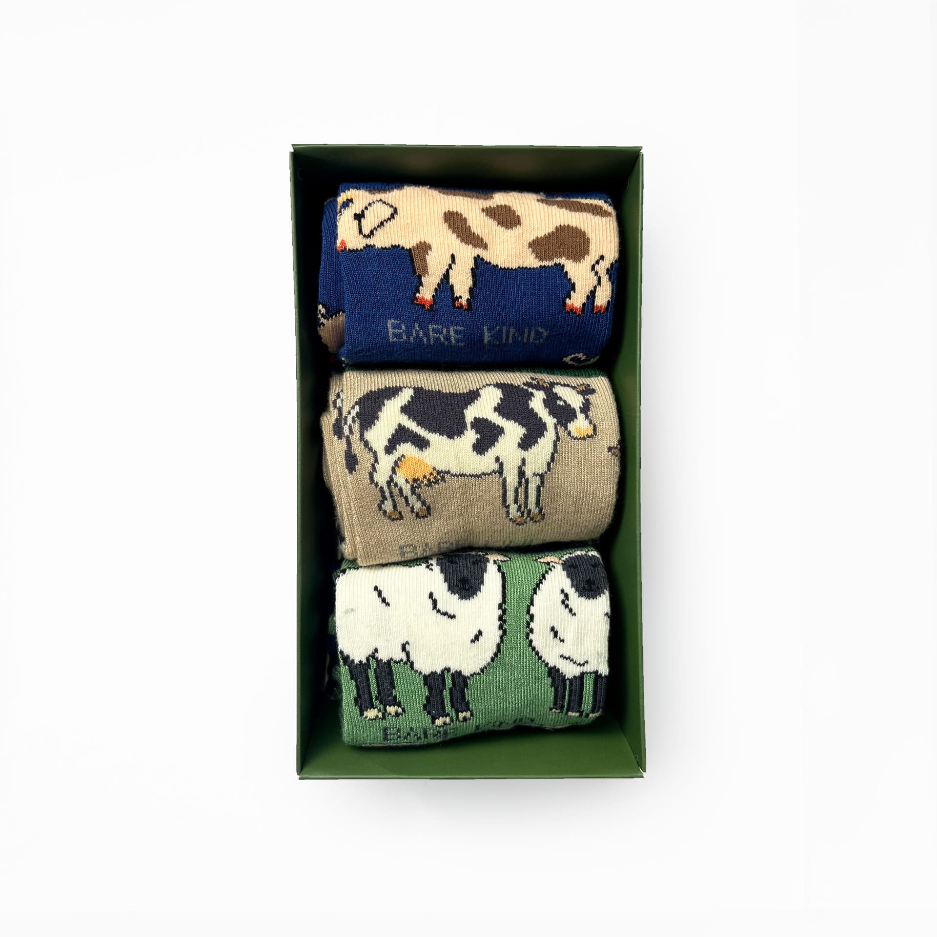 Bare Kind Farm Animals Bamboo Socks Gift Box | 3 Pack