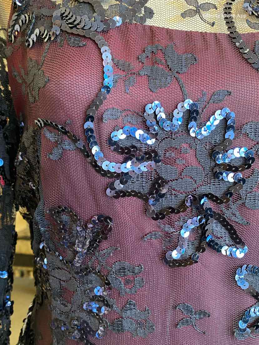 CHRISTIAN DIOR Lace Sequined Gown | M
