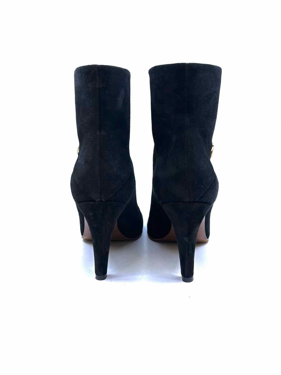 VALENTINO Size 9 Black Suede Ankle Boot