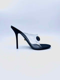 VERSACE Size 10 Black Solid Mules