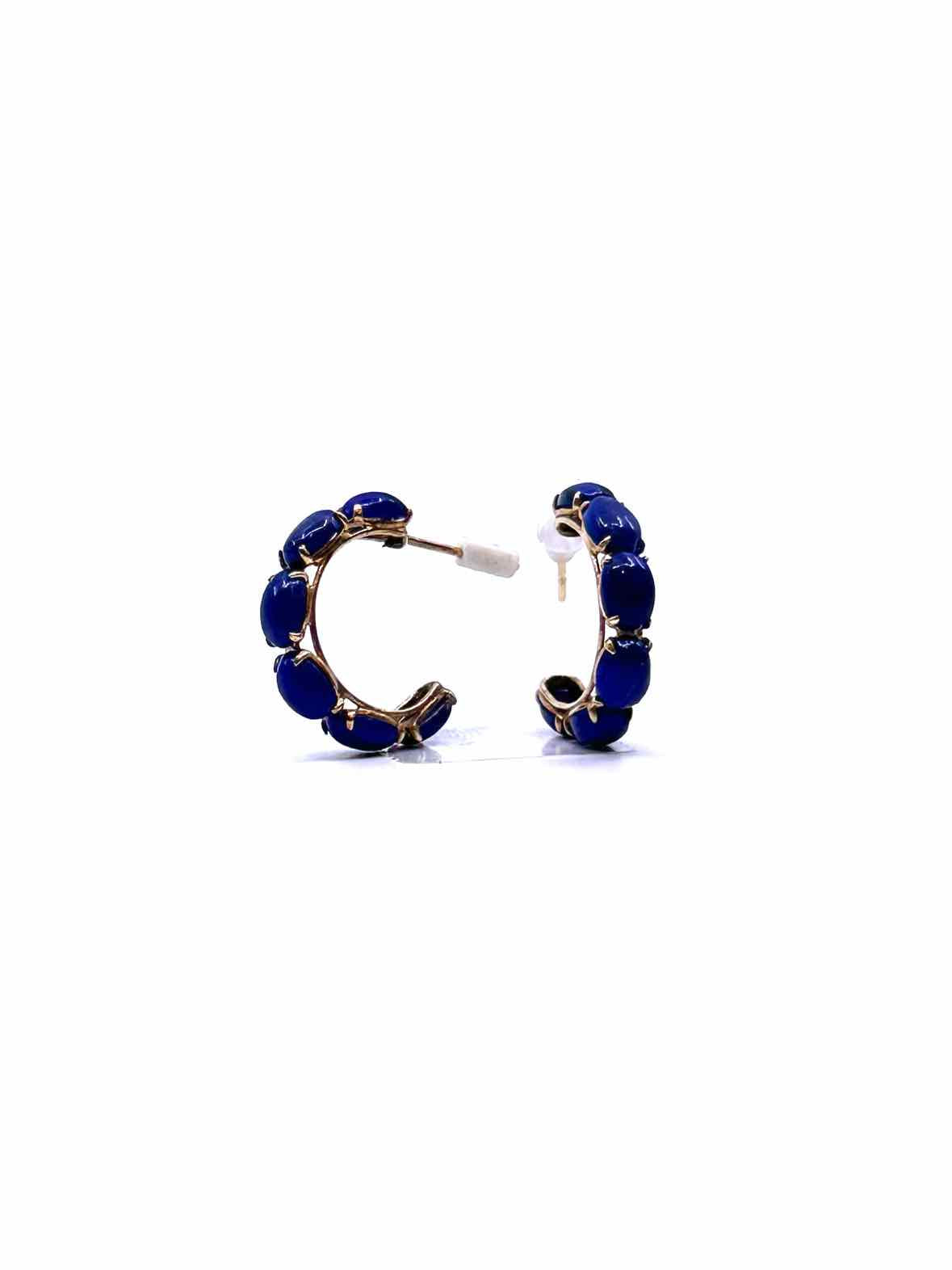 14K Lapis Pierced Earrings