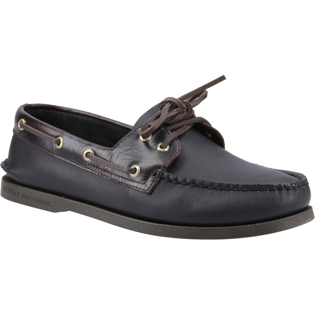 Sperry Mens Authentic Original 2-Eye Boat Shoes | Amaretto Black