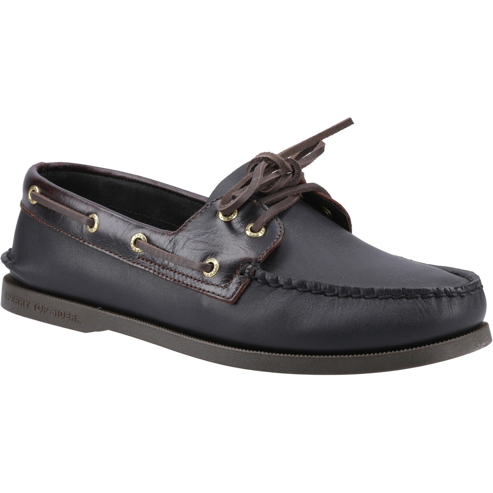 Sperry Mens Authentic Original 2-Eye Boat Shoes | Amaretto Black