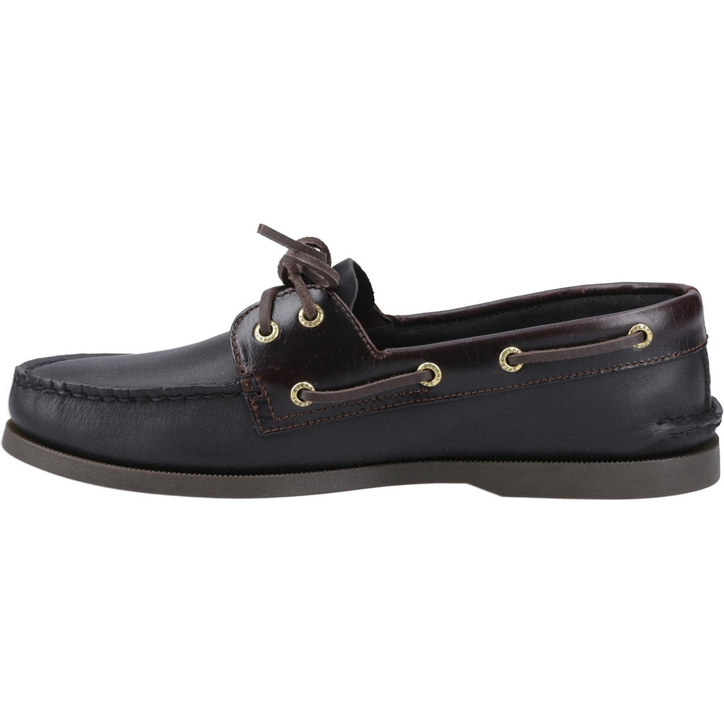 Sperry Mens Authentic Original 2-Eye Boat Shoes | Amaretto Black