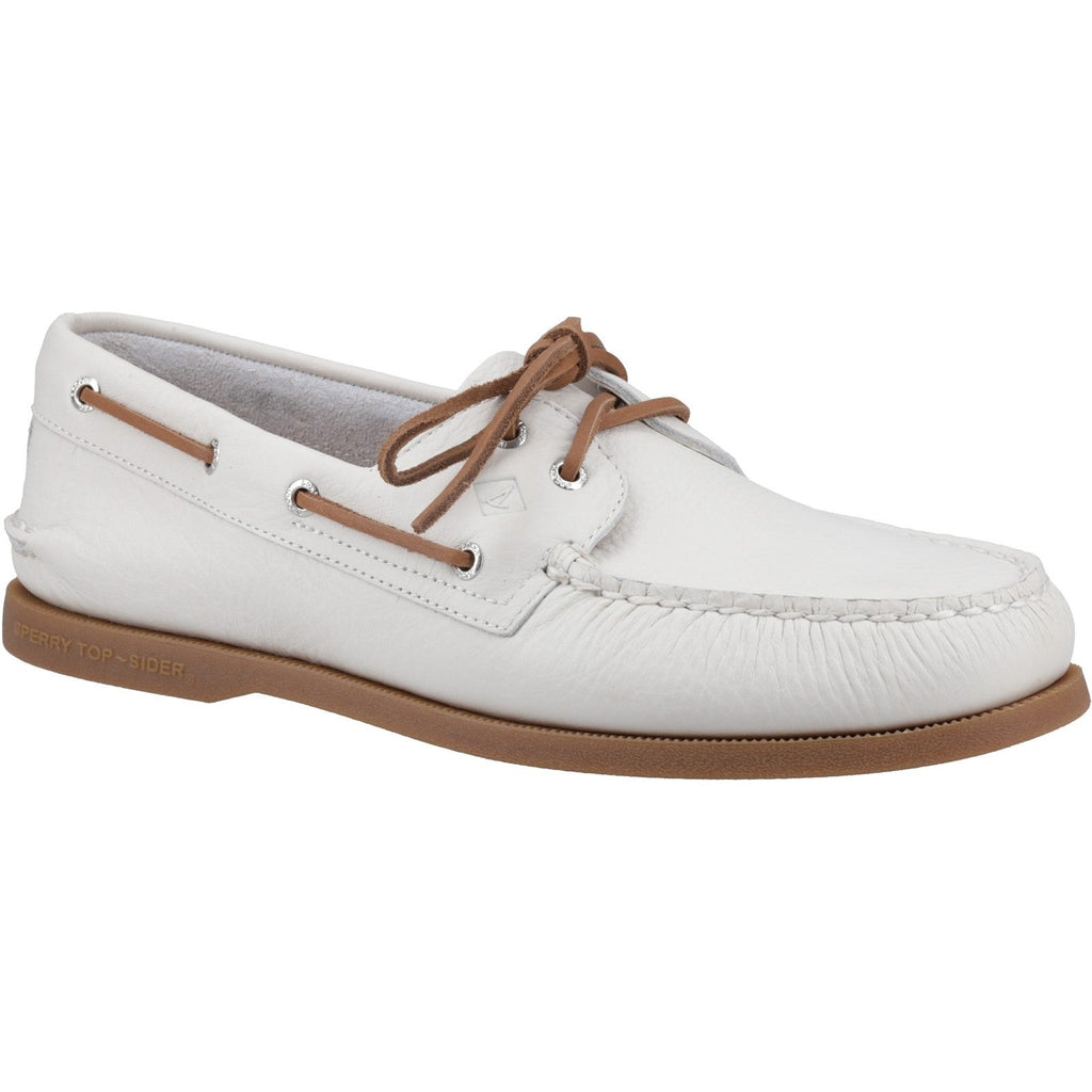 Sperry Mens Authentic Original 2-Eye Boat Shoes | White Gum