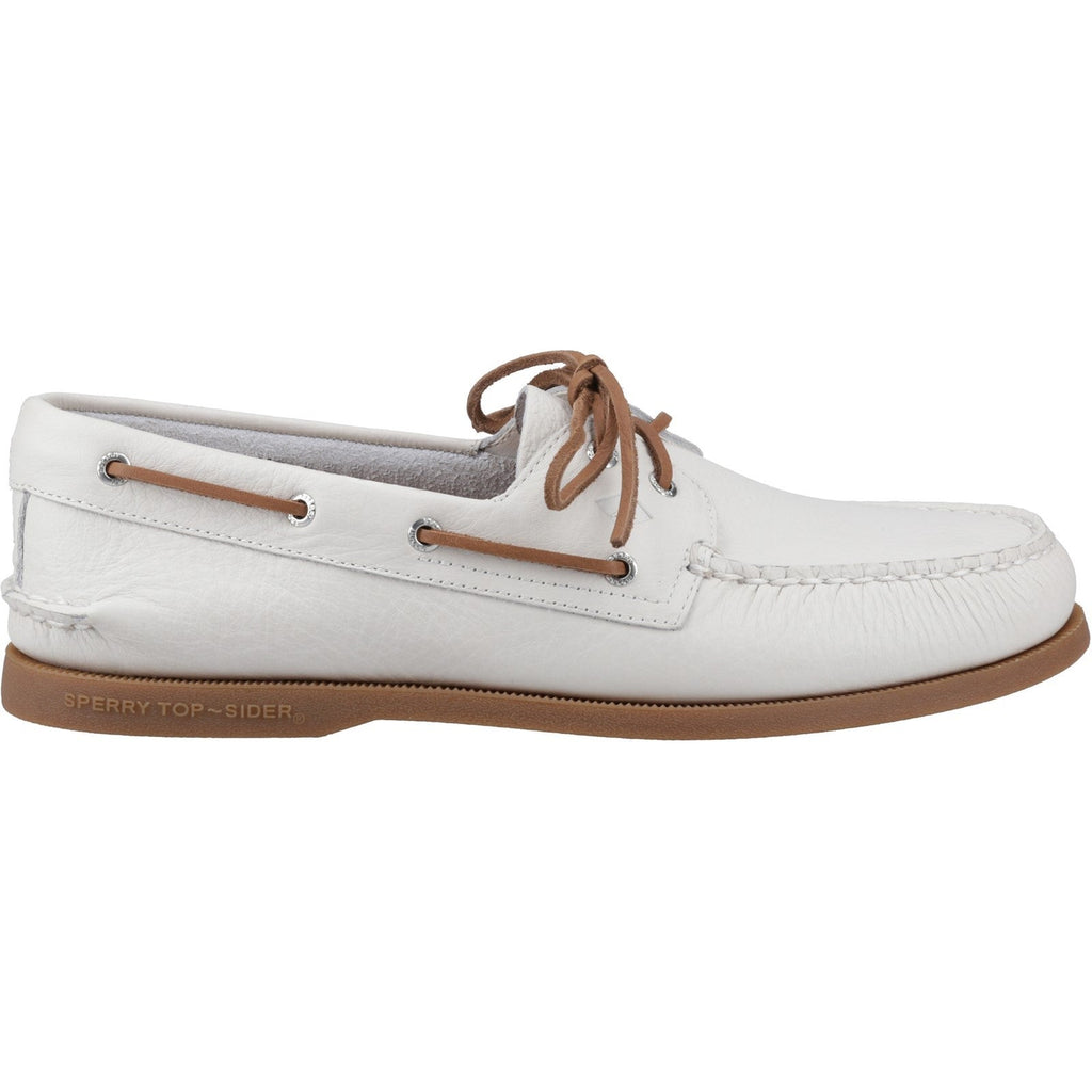 Sperry Mens Authentic Original 2-Eye Boat Shoes | White Gum