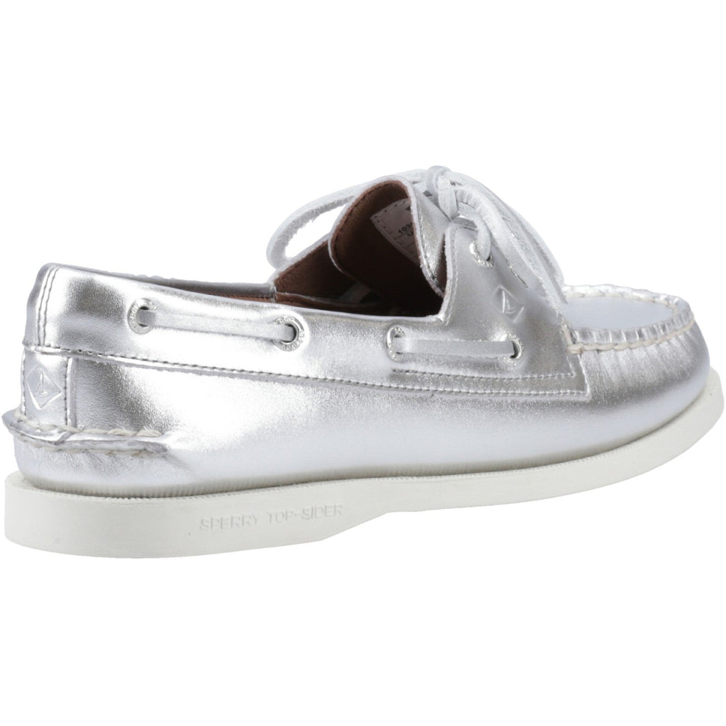 Sperry Womens Authentic Original 2-Eye Boat Shoe | Silver