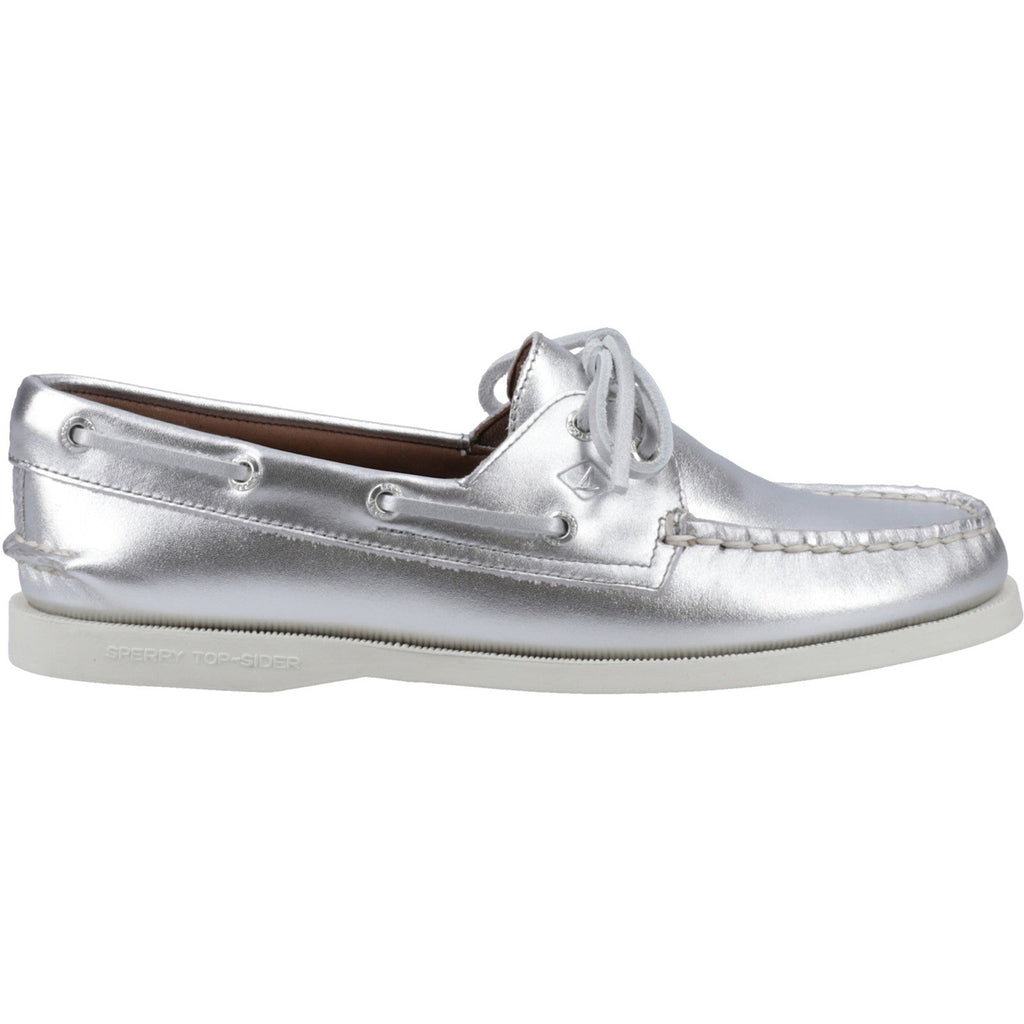 Sperry Womens Authentic Original 2-Eye Boat Shoe | Silver