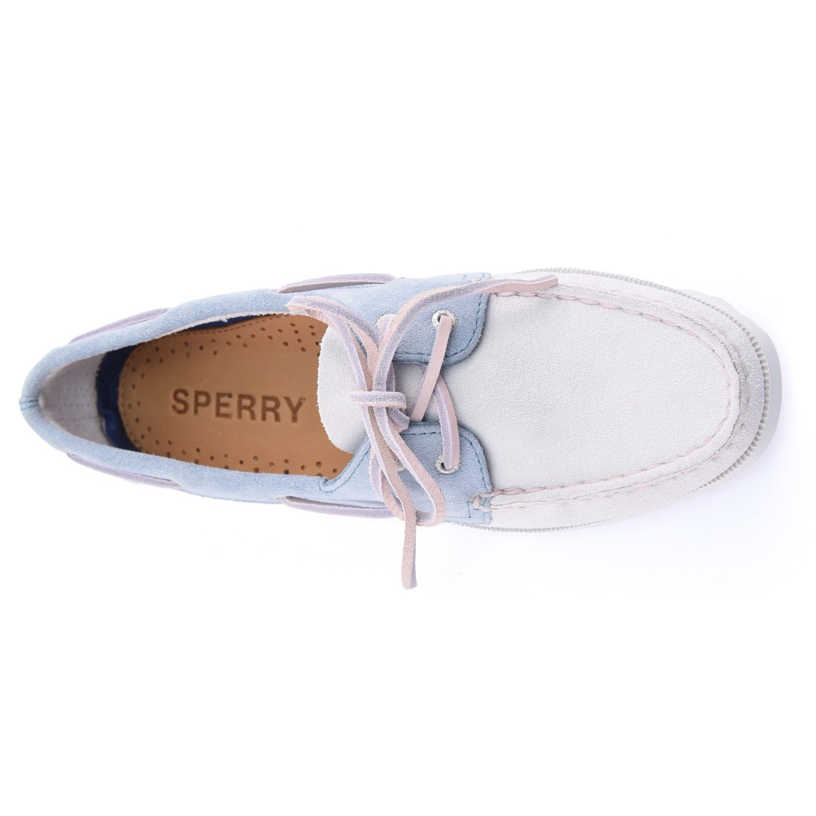 Sperry Womens Authentic Original 2-Eye Boat Shoe | White Blue
