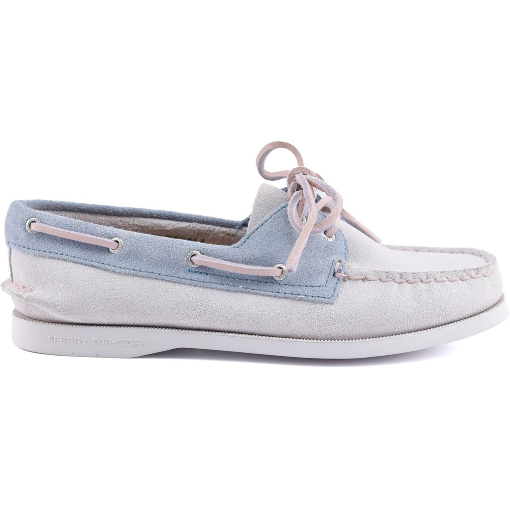 Sperry Womens Authentic Original 2-Eye Boat Shoe | White Blue