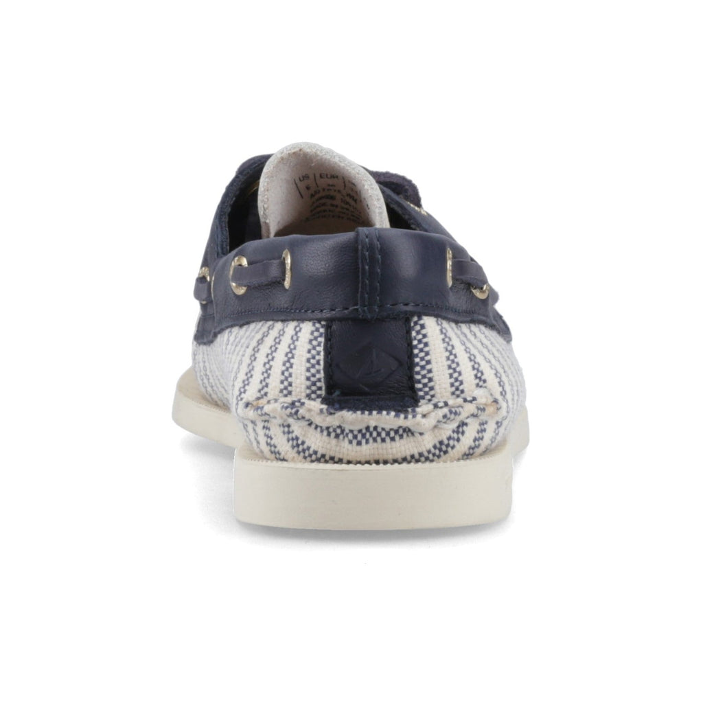 Sperry Womens Port Driving Moccasin Shoe | White Navy