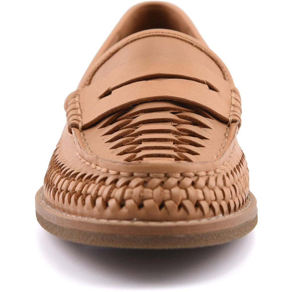 Sperry Womens Woven Seaport Penny Mocassin Loafer | Tan