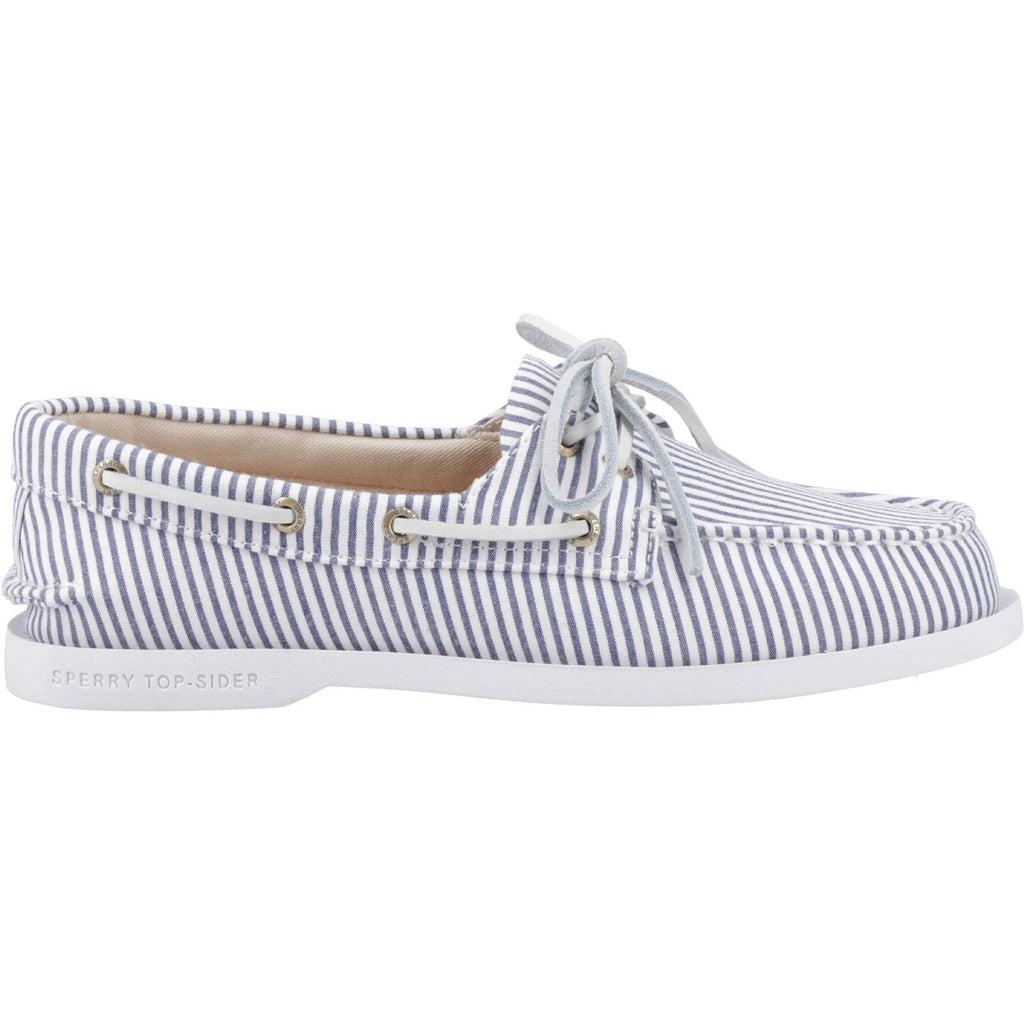 Sperry Womens Authentic Original 2-Eye Boat Shoe | Navy White
