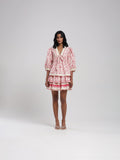 Viam Sahara Printed Blouse in Pink