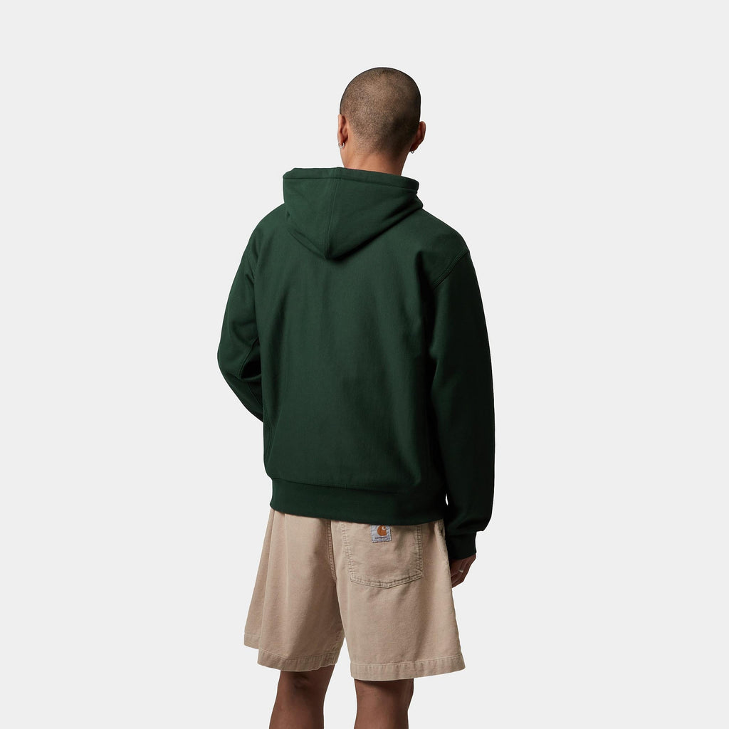 Carhartt WIP Mens American Script Hoodie - Conifer