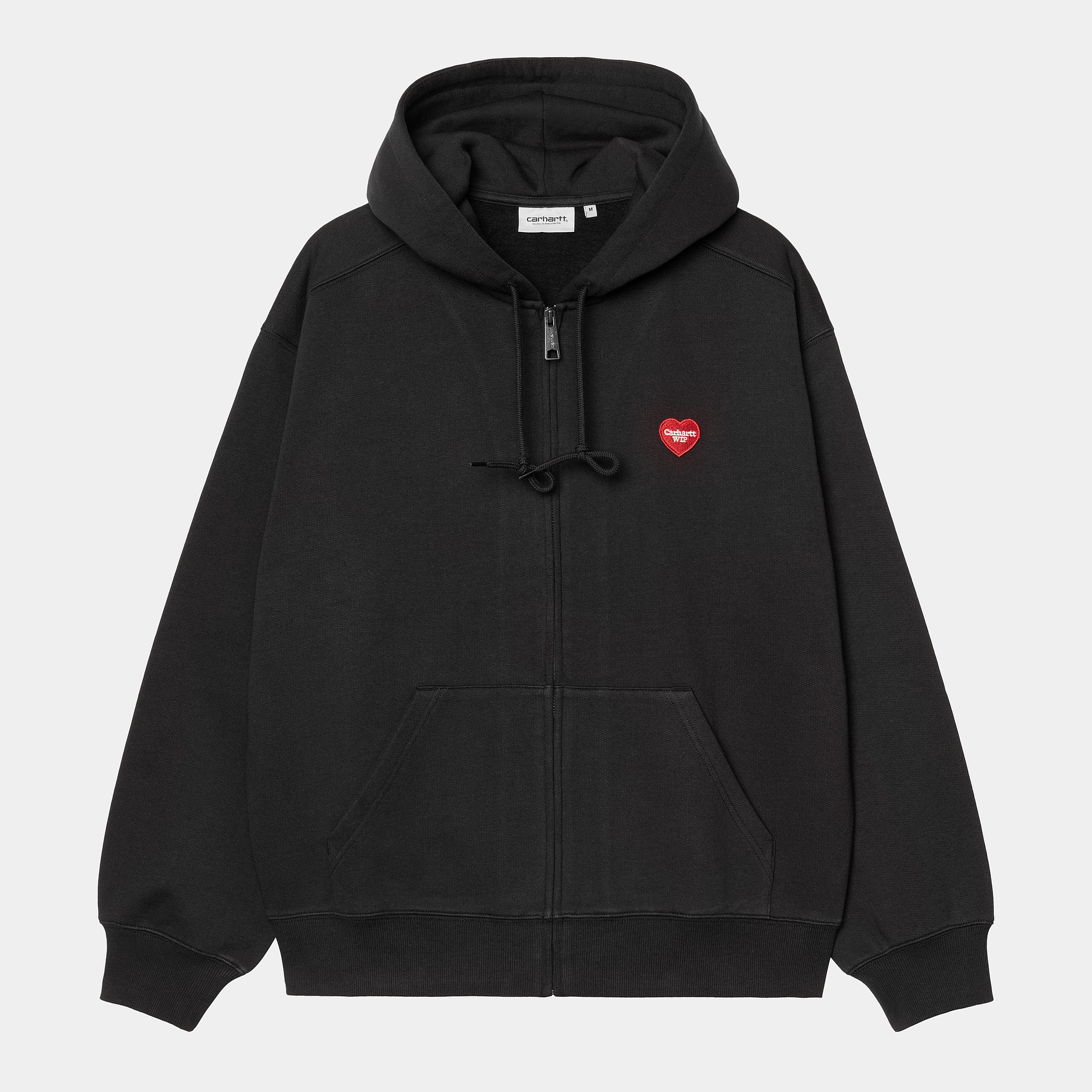 Carhartt WIP Mens Heart II Hartt Sweat Hoodie | Black
