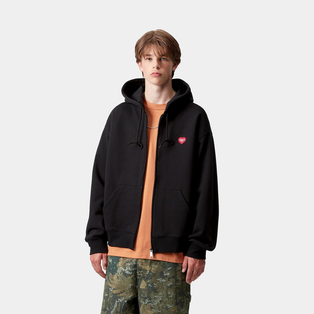 Carhartt WIP Mens Heart II Hartt Sweat Hoodie | Black