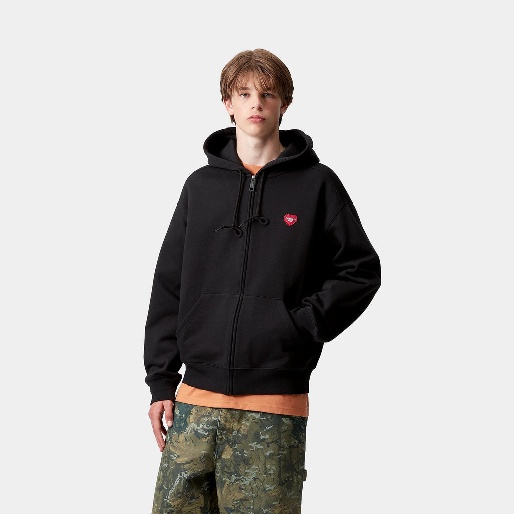 Carhartt WIP Mens Heart II Hartt Sweat Hoodie | Black