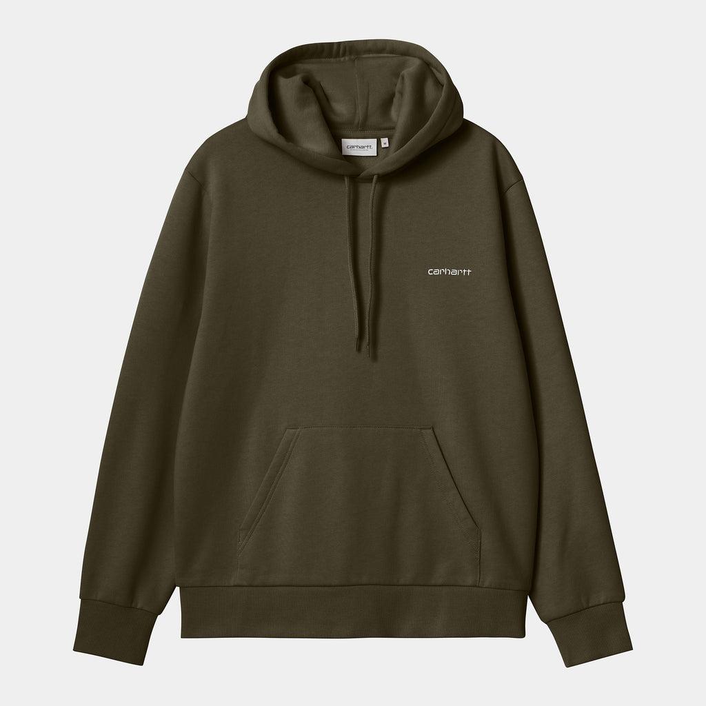 Carhartt WIP Mens Script Embroidery Hoodie - Cypress