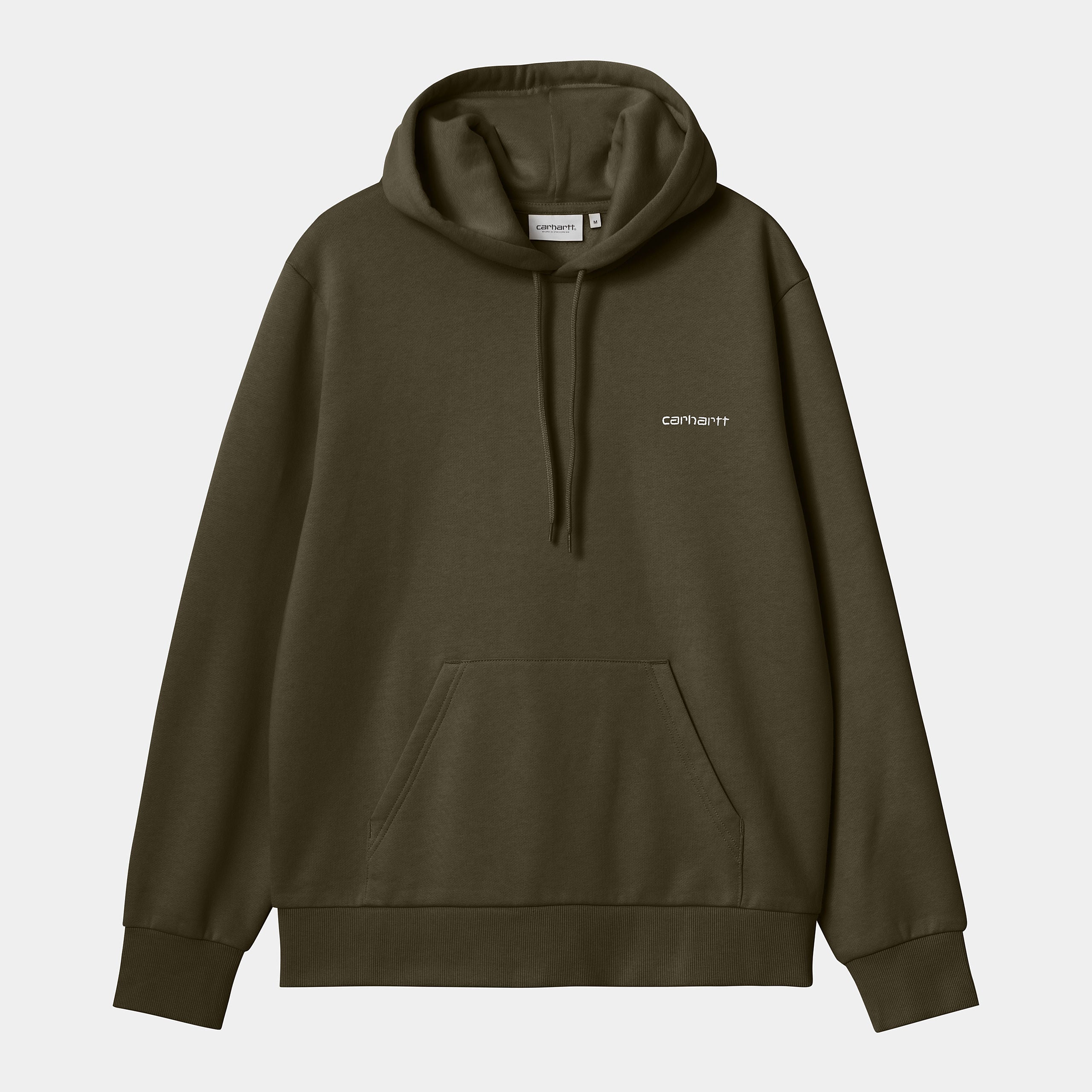 Carhartt WIP Mens Script Embroidery Hoodie - Cypress