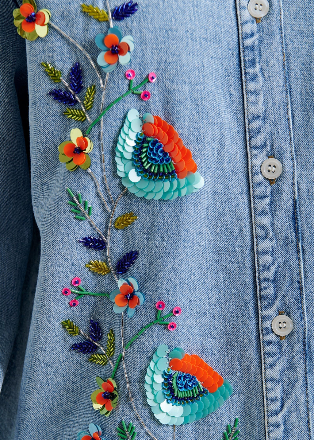 Icksonville sequin denim shirt