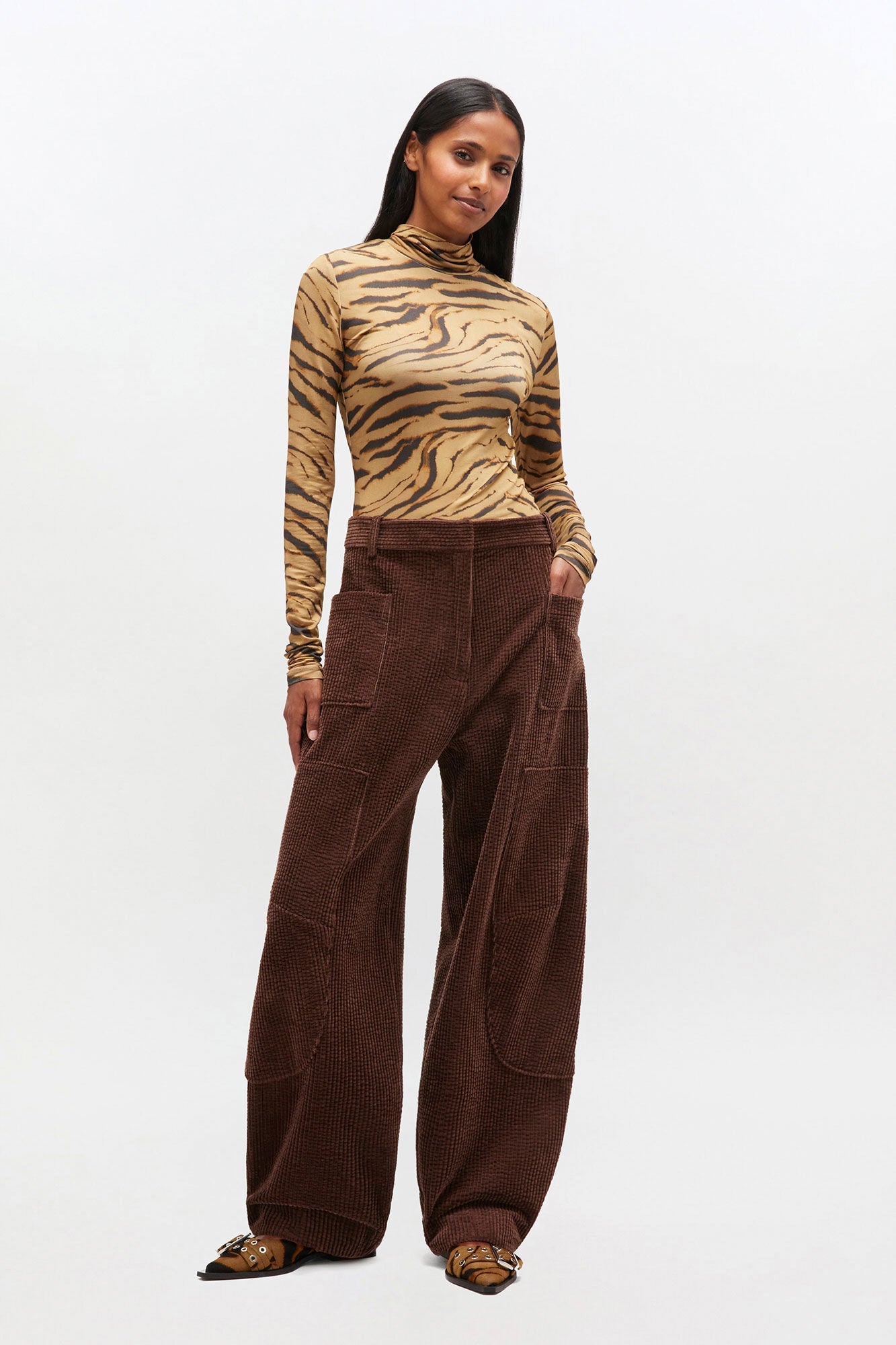 Ganni Seersucker Corduroy Pants