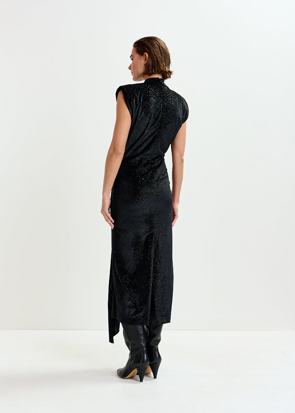 Inche velvet jersey midi dress