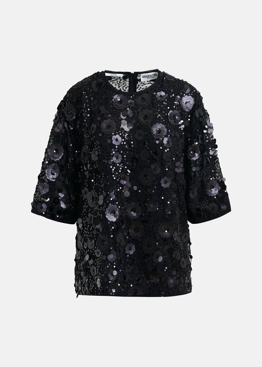 Isparkle Black sequin-embellished top