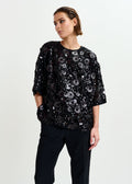 Isparkle Black sequin-embellished top