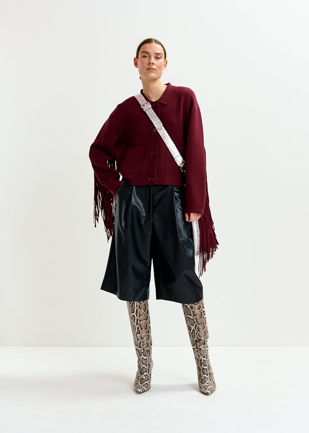 Itop faux leather shorts