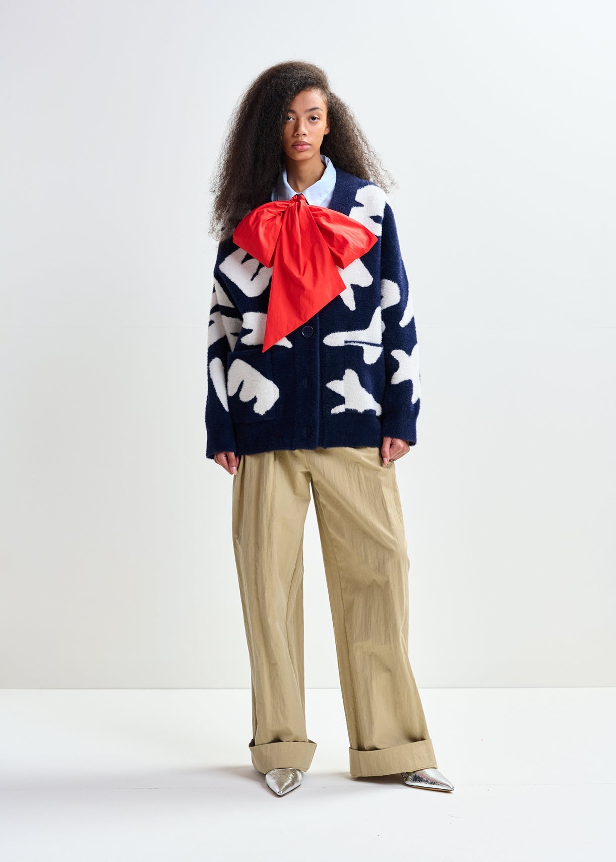 Essentiel Jarden letters knit cardigan